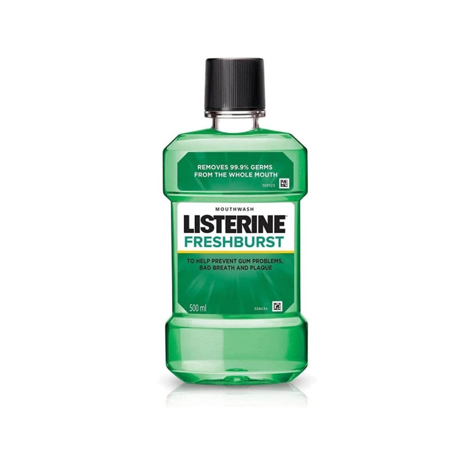 Listerine Fresh Burst Mouthwash, 500ml