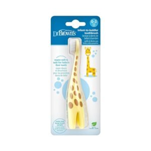 Dr. Brown's Infant-to-Toddler Training Toothbrush, Giraffe, 0-3 years