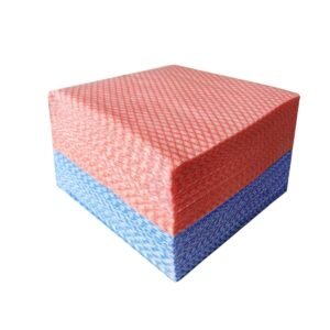 Reusable Cleaning Cloths, Kitchen Dry Wipes, Soft，Easy to Clean，Pack of 100, Blue&Red