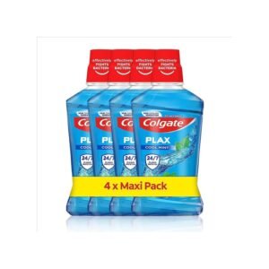 Colgate Plax Mouthwash, Cool Mint Mouthwash, 4 Pack, 500ml Bottles
