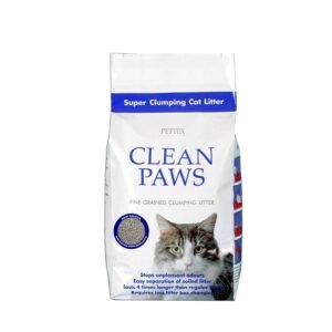Pettex Clean Paws Super Clumping Ultra Cat Litter 15 kg, clear