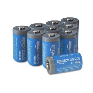 10-Pack CR123A 3V Lithium Batteries, 10-Year Shelf Life
