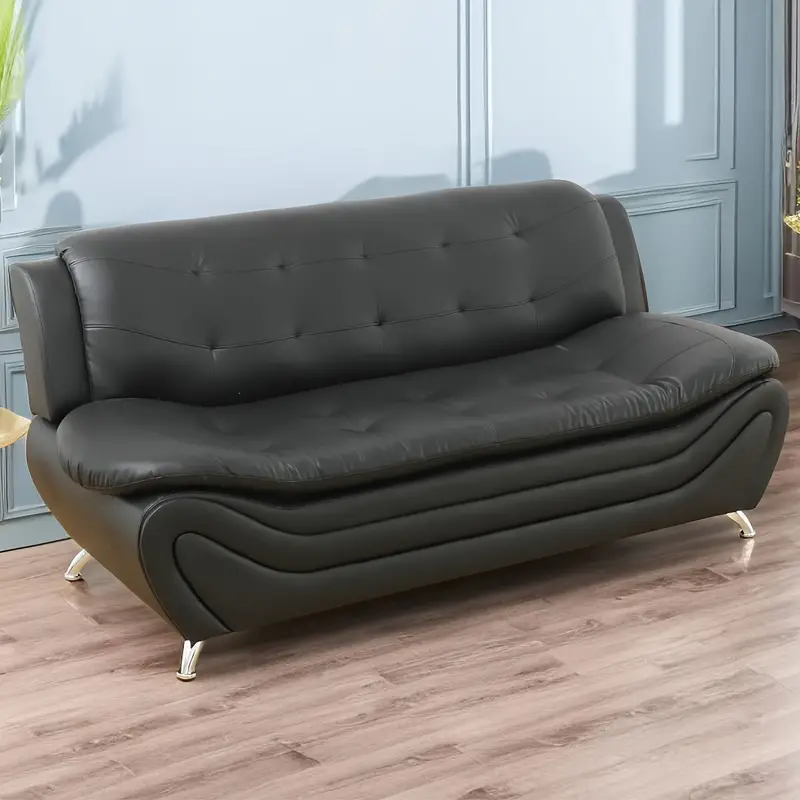 Faux Leather Living Room Sofa - Image 3