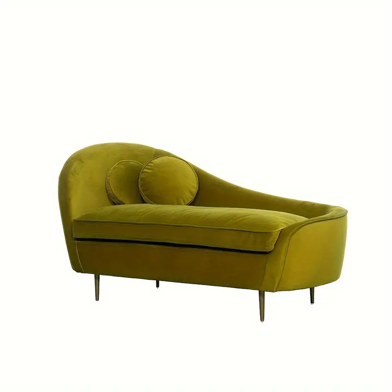 62'' 2 Seater Sofa Upholstered Olive Velvet 2 Seater Sofa Couch Settee Loveseat Living Room