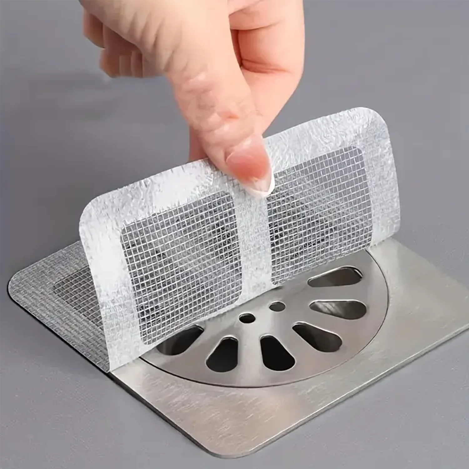 200PCS floor drain patch bathroom hair filter hair barrier net Toilet sewer filter anti-blocking screen window repair self-adhesive