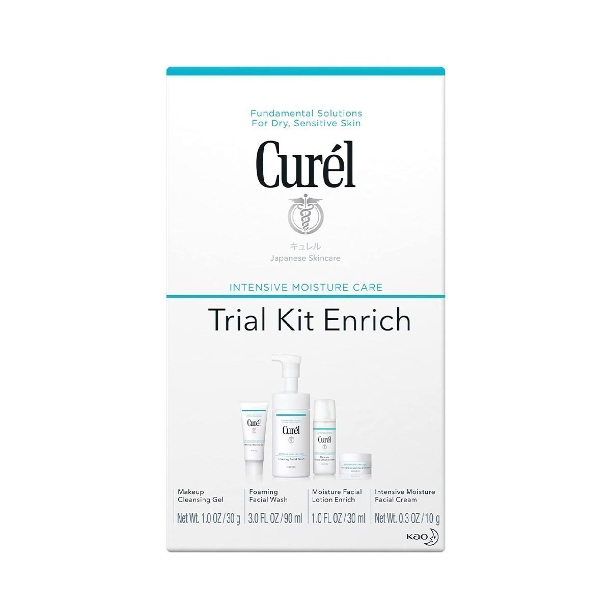 Curel Enrich Trial & Travel Kit, 2 Week Skincare Routine for Dry, Sensitive Skin