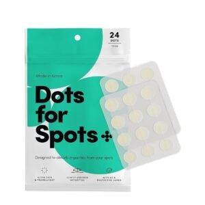 Dots for Spots Acne Patches - Pack of 24 Translucent Hydrocolloid Pimple Patch Spot Treatment Stickers for Face and Body - Fast-Acting, Vegan & Cruelty Free Skin Care