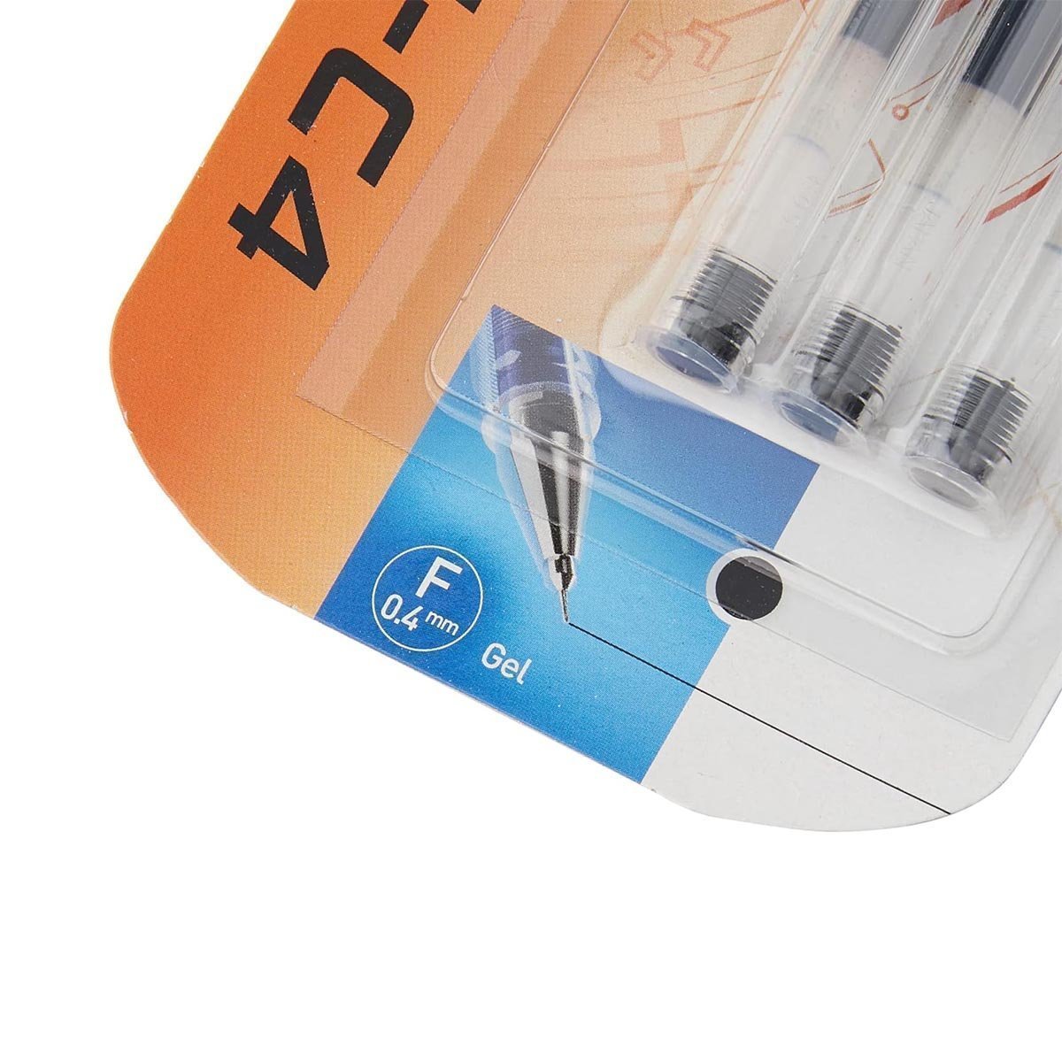 Pilot G - Tec C4 Gel Microtip Rollerball Pen, 0.4 mm Tip - Black, Pack of 3 - Image 2