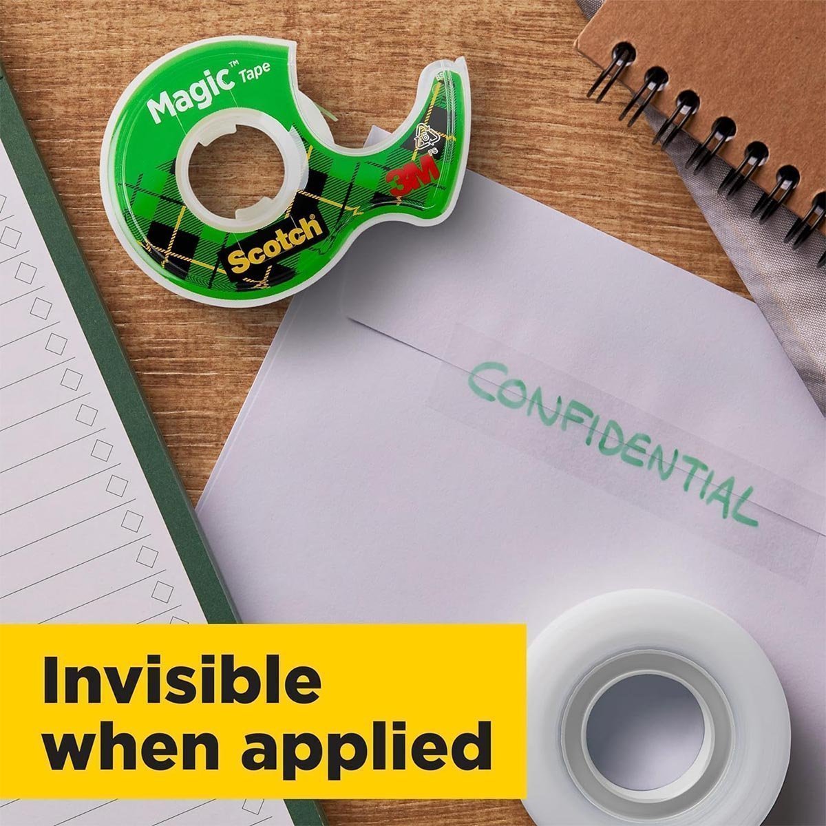 Scotch Magic Tape, 4 Rolls , 19 mm x 33 m - General Purpose Sticky Tape for Document Repair, Labelling & Sealing - Image 2