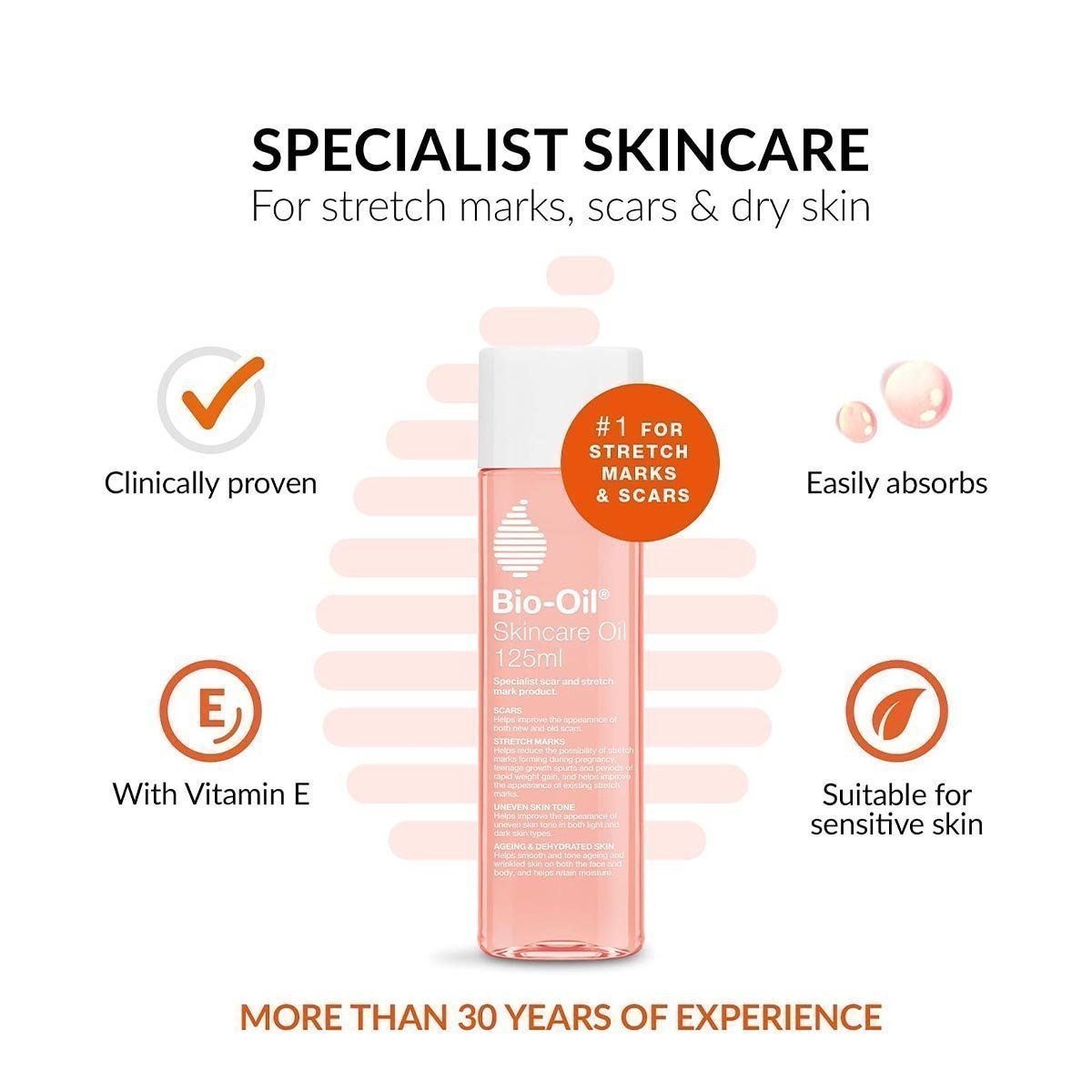 Bio-Oil Skincare Oil - Improve the Appearance of Scars, Stretch Marks and Skin Tone - 1 x 125 ml - Image 2