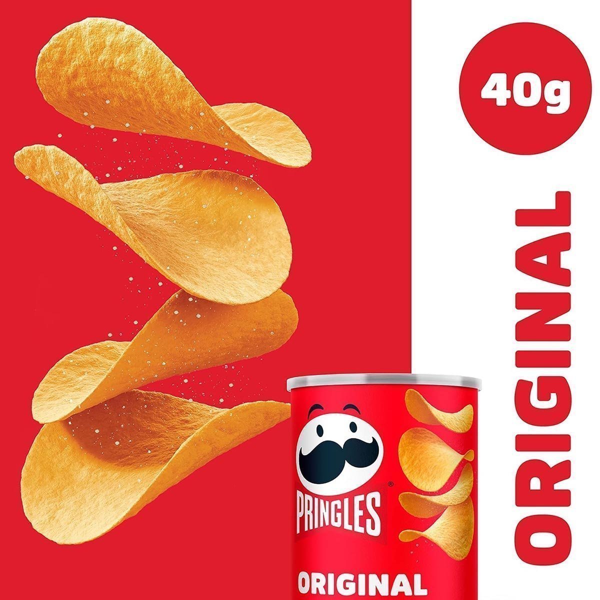 Pringles Original Potato Chips, 40g (Pack of 12) - Image 2