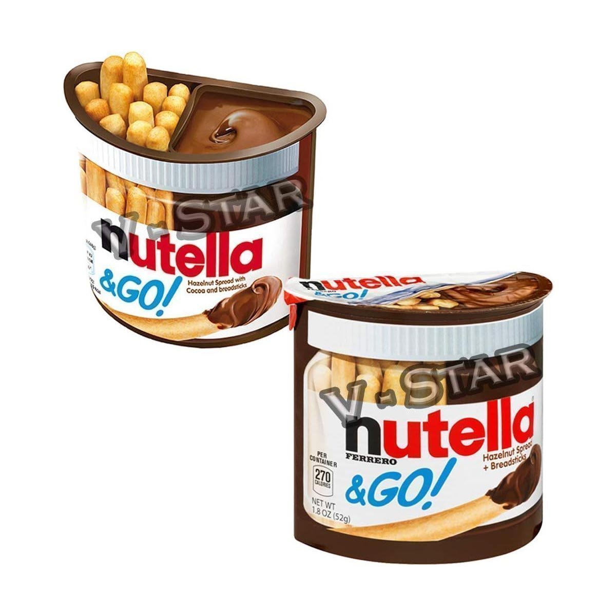 Full Box of NUTELLA Ferrero & GO Hazelnut Spread & Malted Bread Sticks 12 x 48g - Image 2