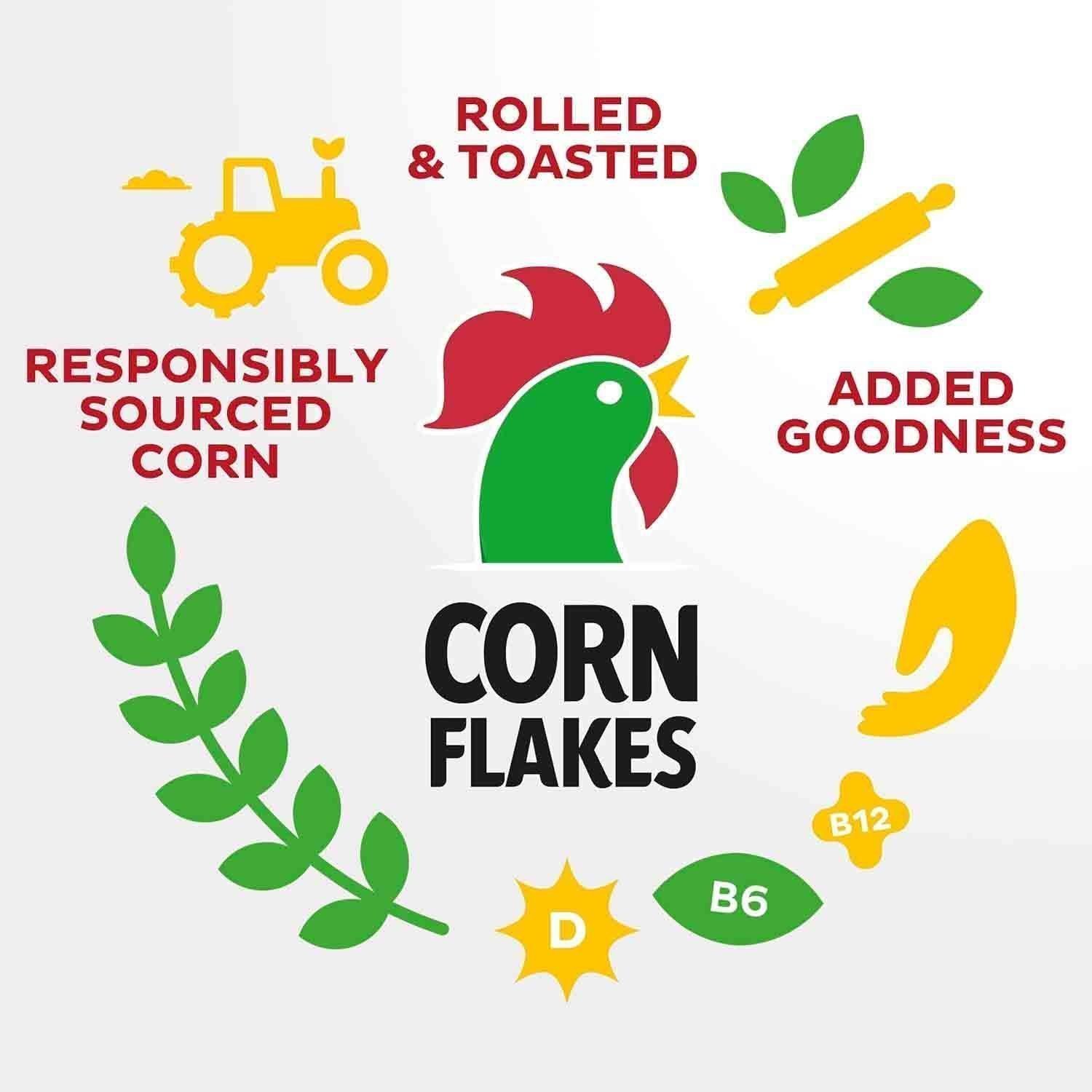Kellogg's Corn Flakes Breakfast Cereal, 1kg - Image 3