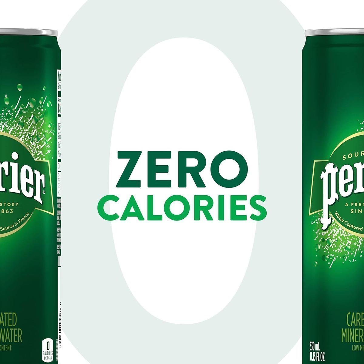 PERRIER Sparkling Mineral Water, 8.45 fl oz. Slim Cans (Pack of 30) - Image 3