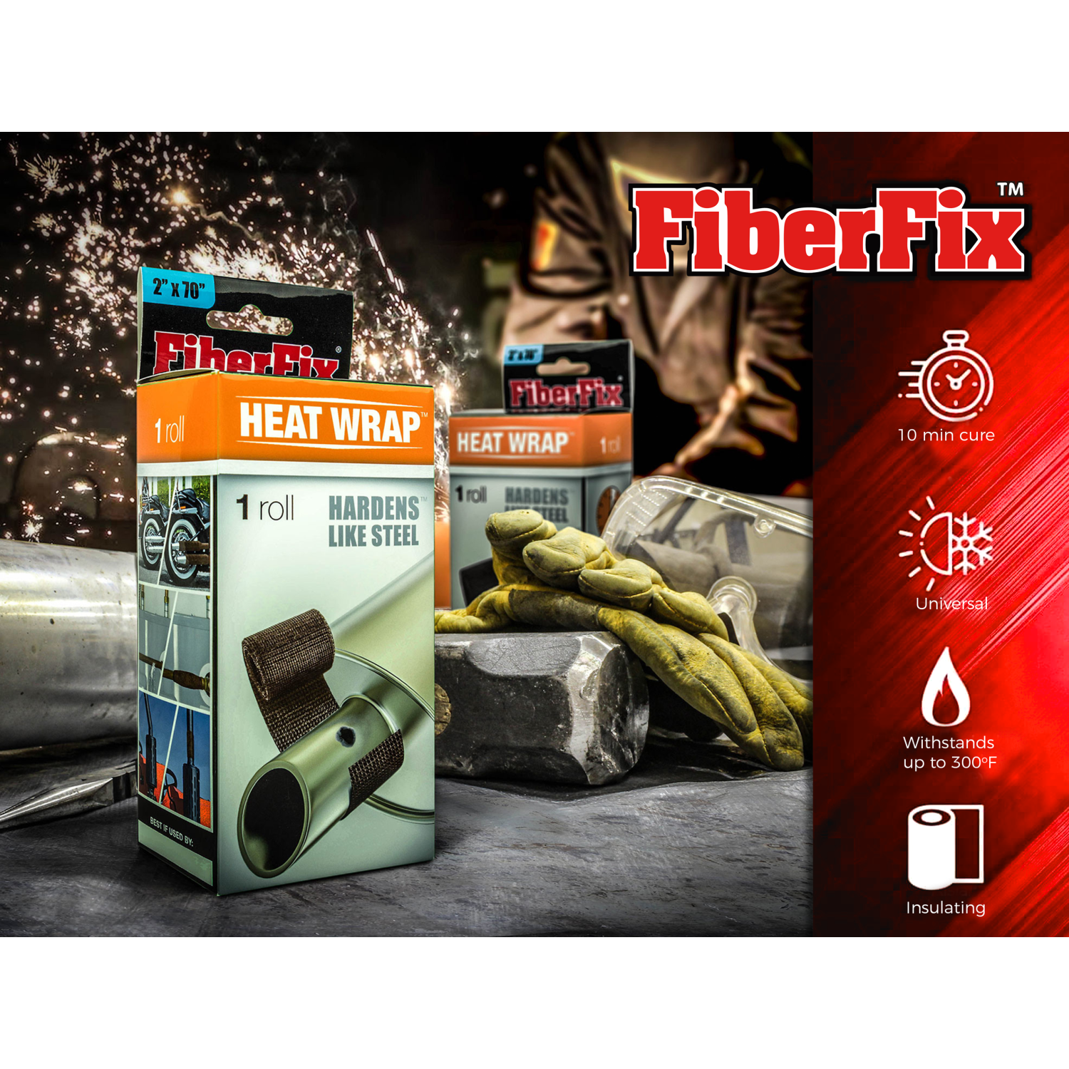 FIBERFIX FIBERFIX HEAT WRAP 2 INCH SINGLE - Image 4