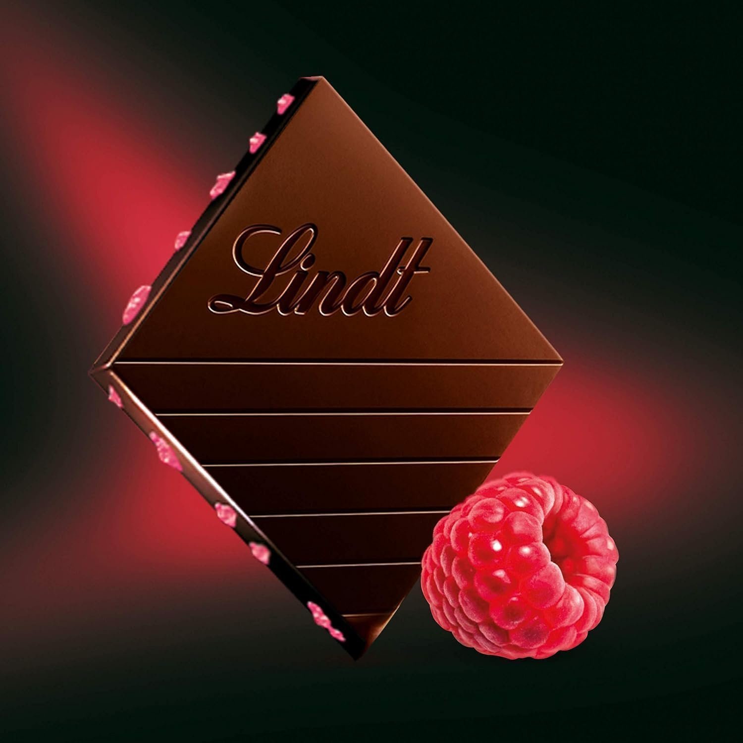 Lindt Excellence Dark Raspberry Chocolate Bar, 100g (Pack of 3) - Image 2