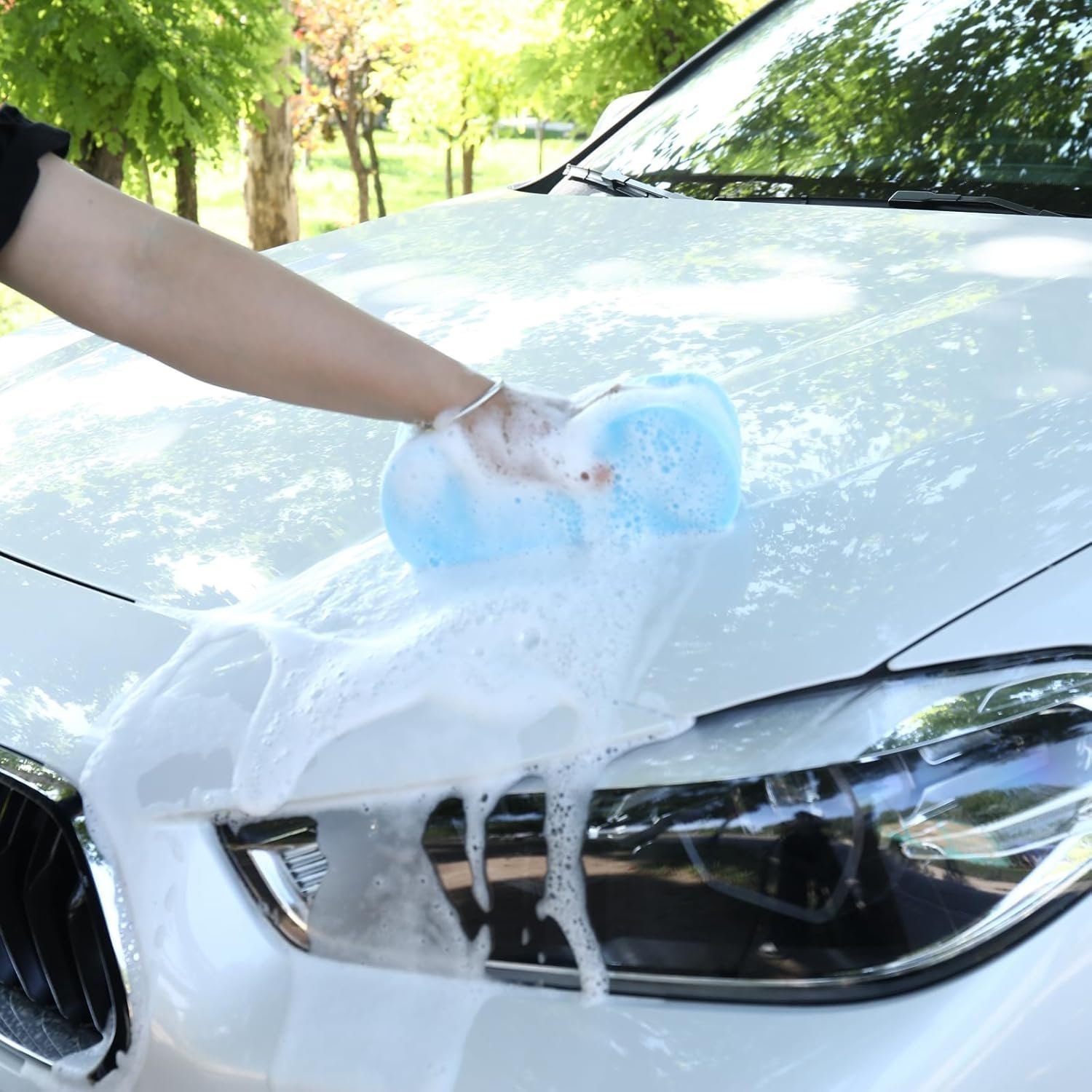 Car Wash Sponge, 2.4in Thick Extra Large Sponges for Car Cleaning, (2 Pcs, 8.7X4.3X2.4in) - Image 2