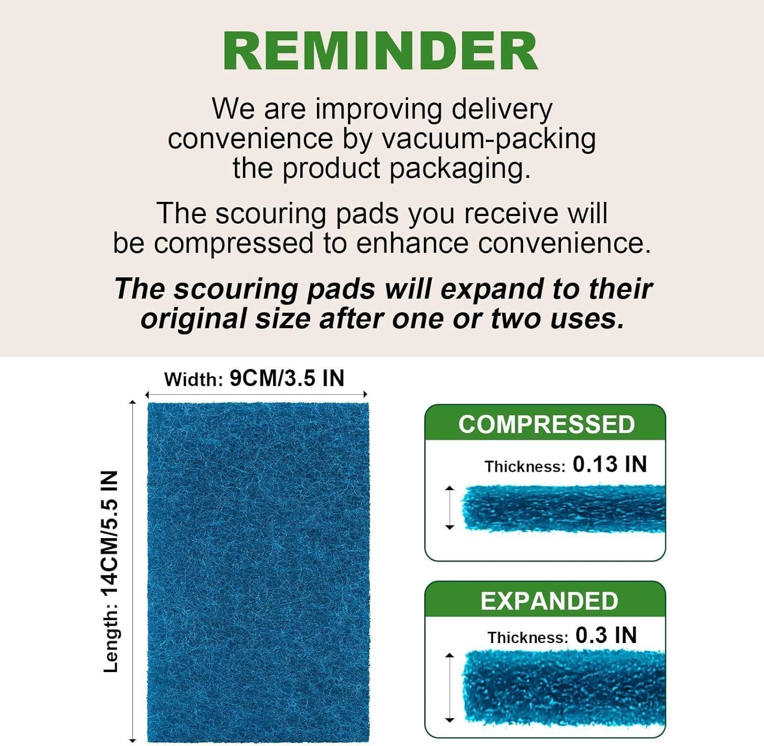 AIDEA Heavy Duty Scouring Pads 24 Pack, 14 x 9 cm - Image 2