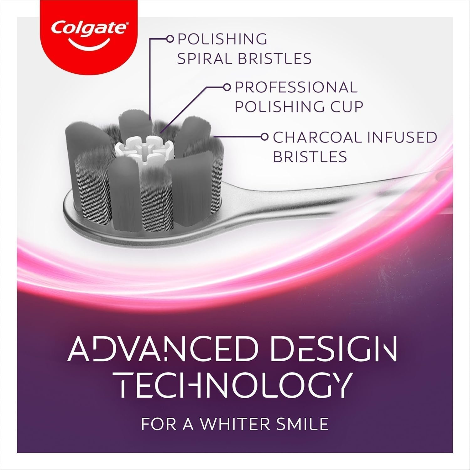 Colgate Max White Ultra Manual Toothbrush, Teeth whitening Toothbrush - Image 2