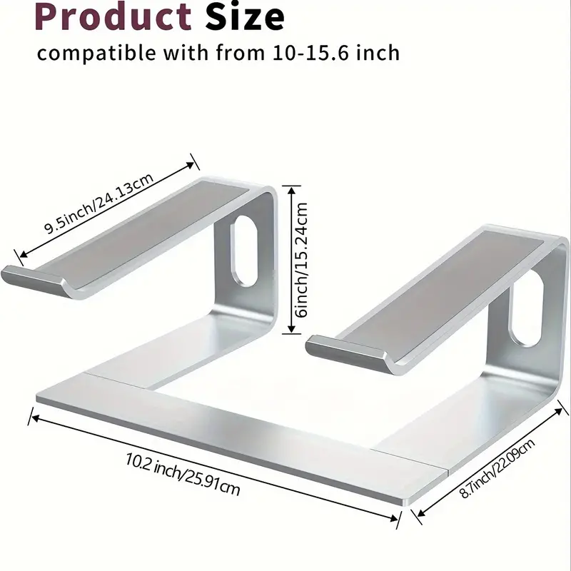 Laptop Stand Ergonomic Aluminum Computer Stand Detachable Laptop Riser - Image 2