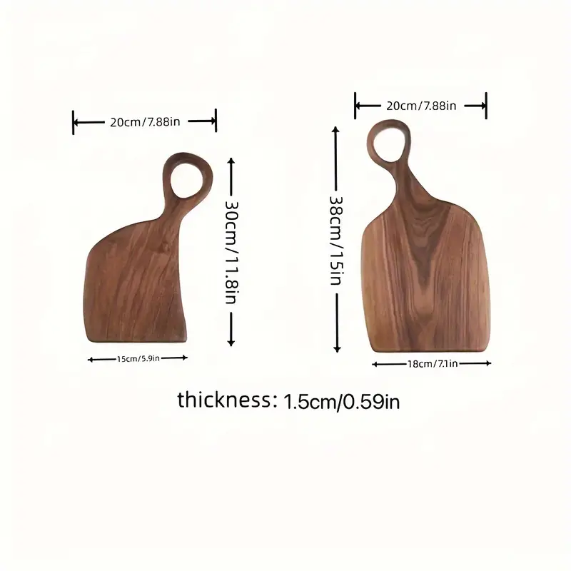 Walnut Wood Cutting Board Set for Couples, Perfect for Kitchen Decor - Image 2