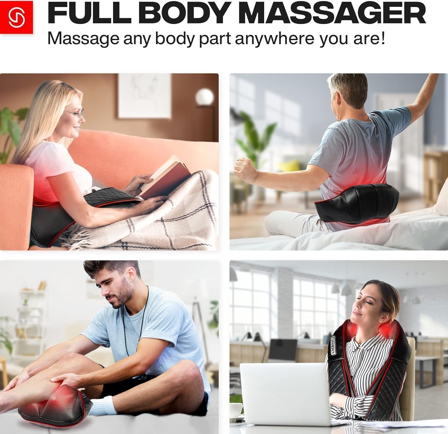 Essy Neck and Shoulder Massager with Heat Back Massager Deep Tissue for Women Men Neckrelax Neck Pain Relief Massage Machine - Image 3