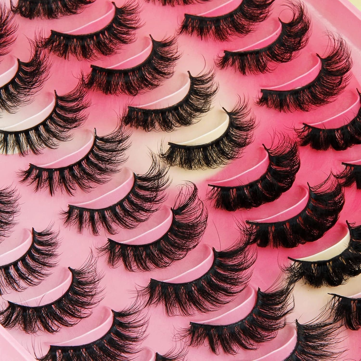 False Eyelashes Dramatic Fluffy 6D Mink Lashes - 20 Pairs Natural Curly Lashes Thick Fake Eyelashes (4 Styles) - Image 3