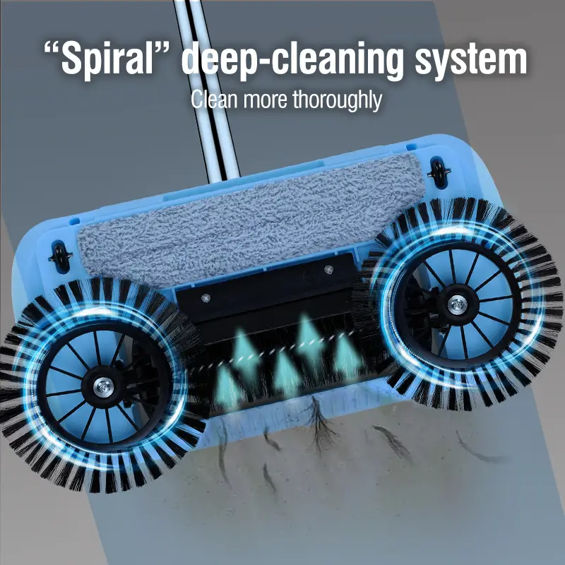 1set, 3 In 1 Multifunctional Hand Push Sweeper, Vacuum Cleaner, Hand Push Sweeping And Moping Machine - Image 3