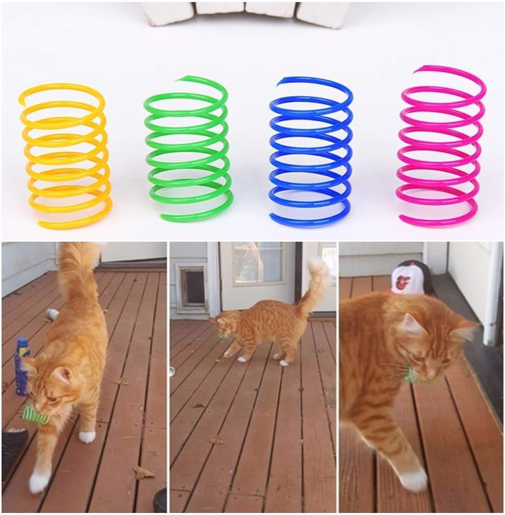 Andiker Cat Spring 12pcs, Cat Interactive Toy to Kill Time and Keep Fit Colorful Creative Toy - Image 4