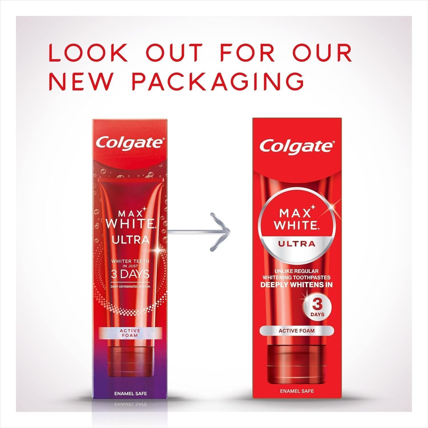 Colgate Max White Ultra Active Foam Toothpaste, 2 Pack, 75ml Tubes - Image 2