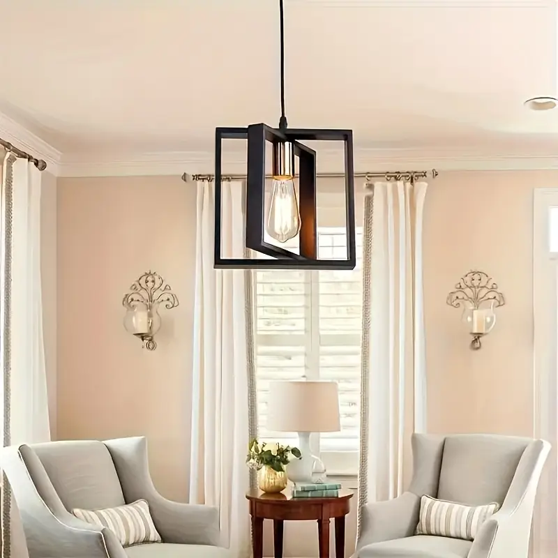 Industrial Vintage Metal Ceiling Light, No Light Source Included, Hardwired - Image 4