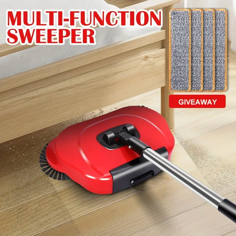 1set, 3 In 1 Multifunctional Hand Push Sweeper, Vacuum Cleaner, Hand Push Sweeping And Moping Machine - Image 4