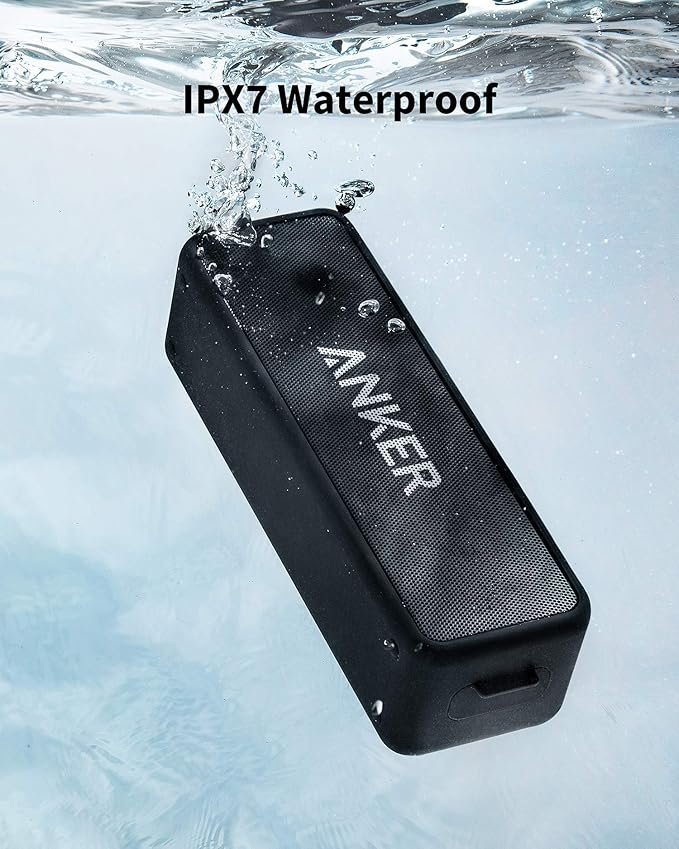 Anker Soundcore 2 Portable Bluetooth Speaker with 12W Stereo Sound, BassUp, IPX7 Waterproof, 24-Hour Playtime - Image 3