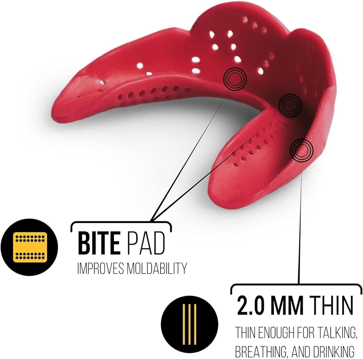 SISU 1.6 Next Gen Aero Mouth Guard, Snow White - Image 4