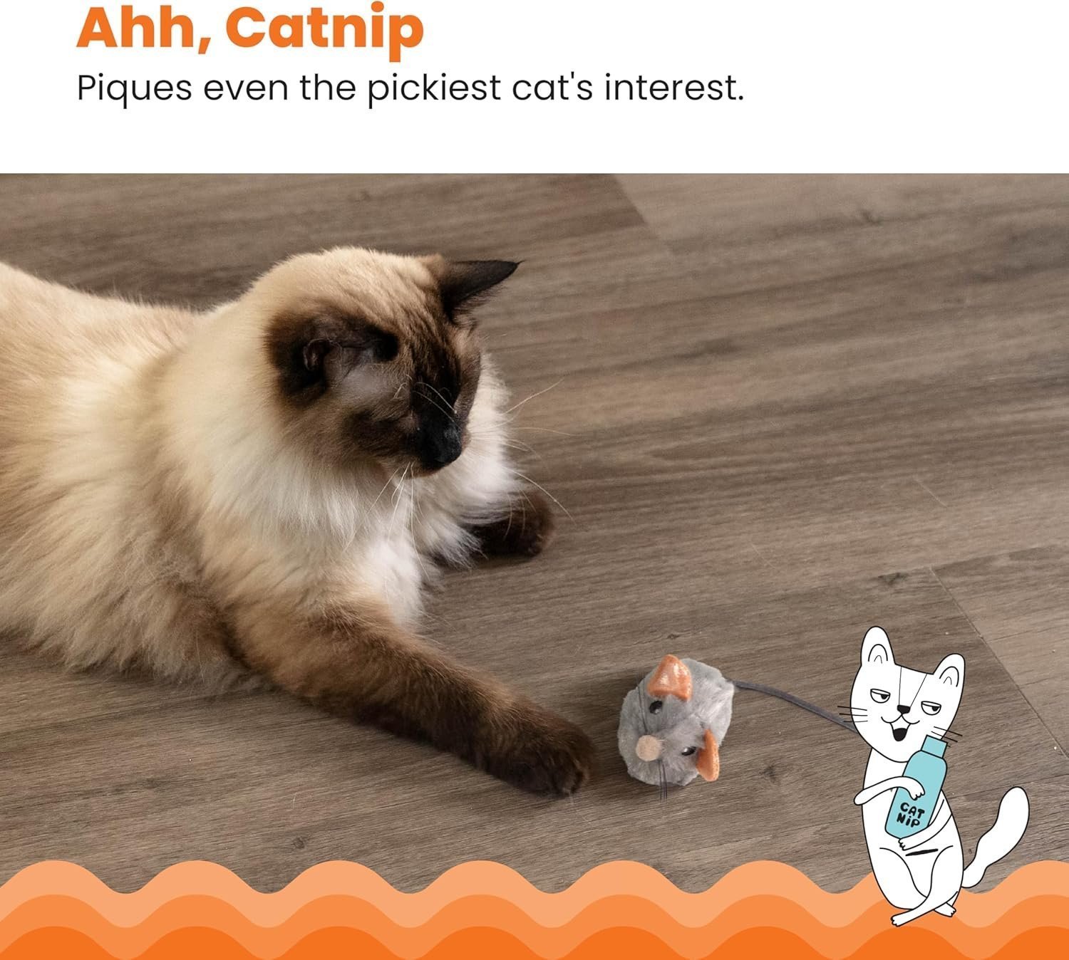 Catstages Squeak Squeak Mouse Plush Catnip Cat Toy - Image 3