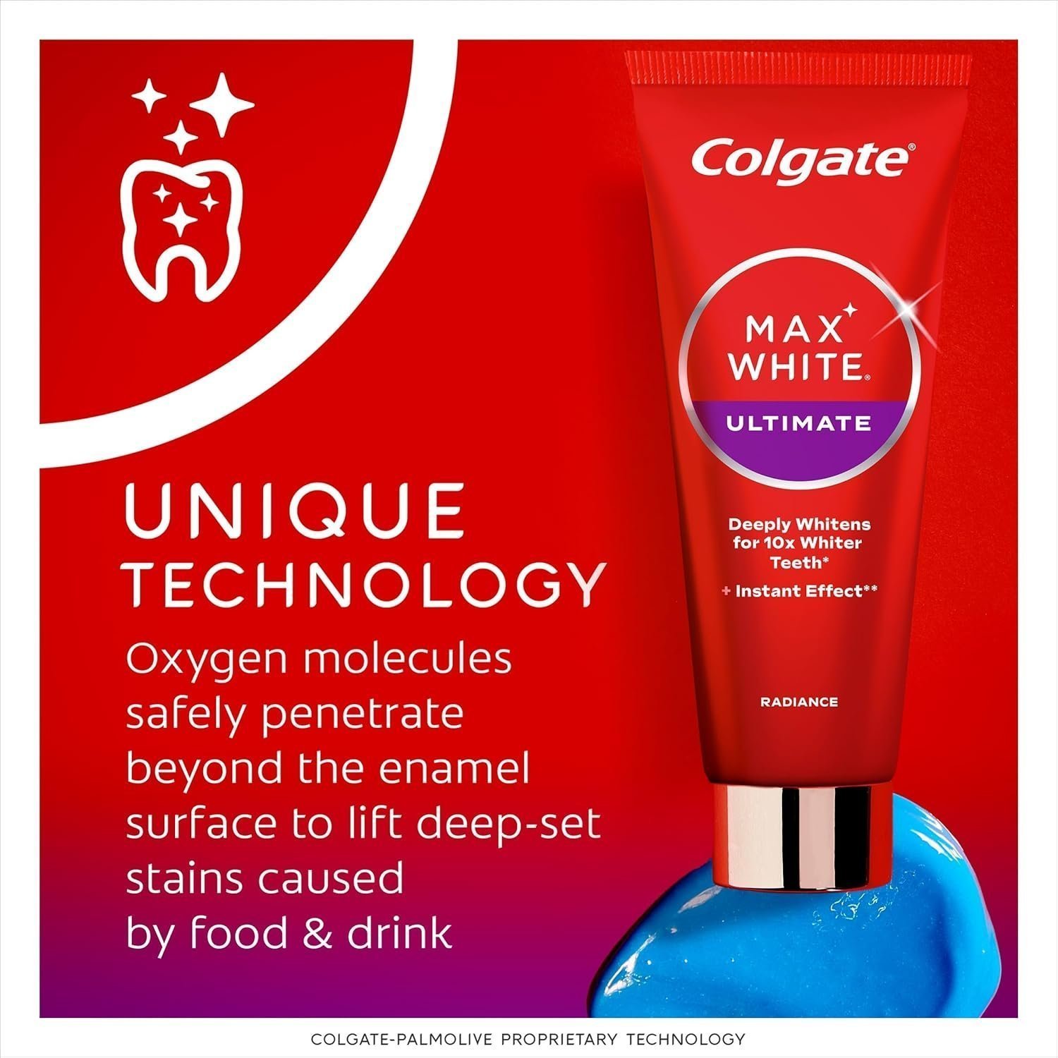 Colgate Max White Ultimate Radiance Toothpaste, Whiten Teeth and Reverse 15 Years of Stains, 75ml Tube - Image 5