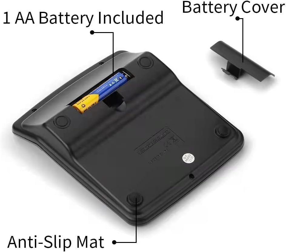Bimormat Desktop Calculators Solar & Battery Power 12 Digit Large LCD (classic black) - Image 3