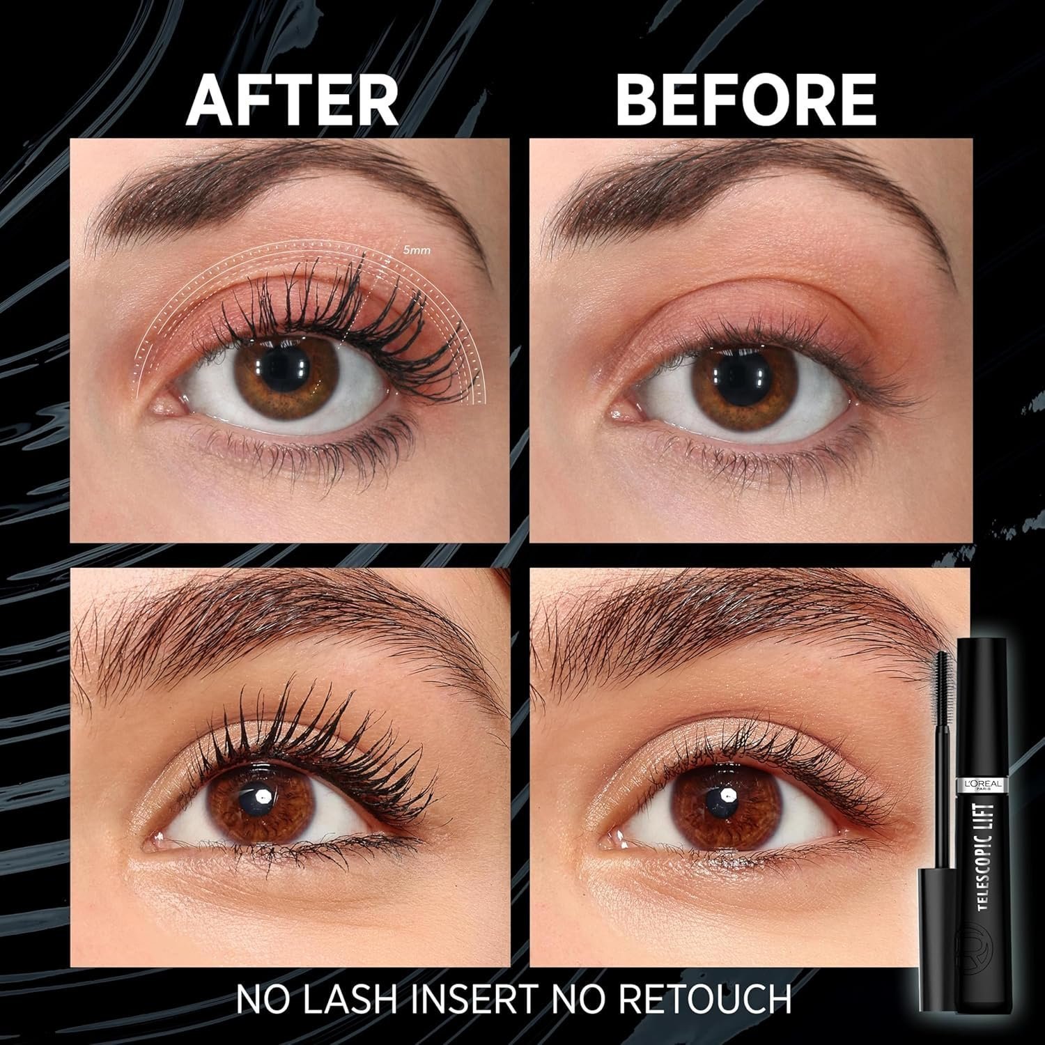 L'Oreal Paris Lash Goals Duo Gift Set Clinically Proven Lash Serum Infused With Hyaluronic Acid & Telescopic Lift Mascara - Image 4