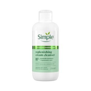 Simple Replenishing Cream Cleanser Face Cleanser - with 11% Ceramide Boosters and Hyaluronic Acid 230 ml