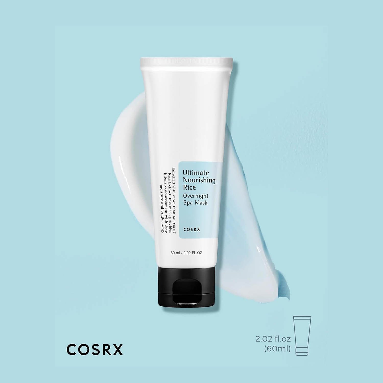 COSRX Ultimate Nourishing Rice Overnight Spa Mask, 60ml - Image 2