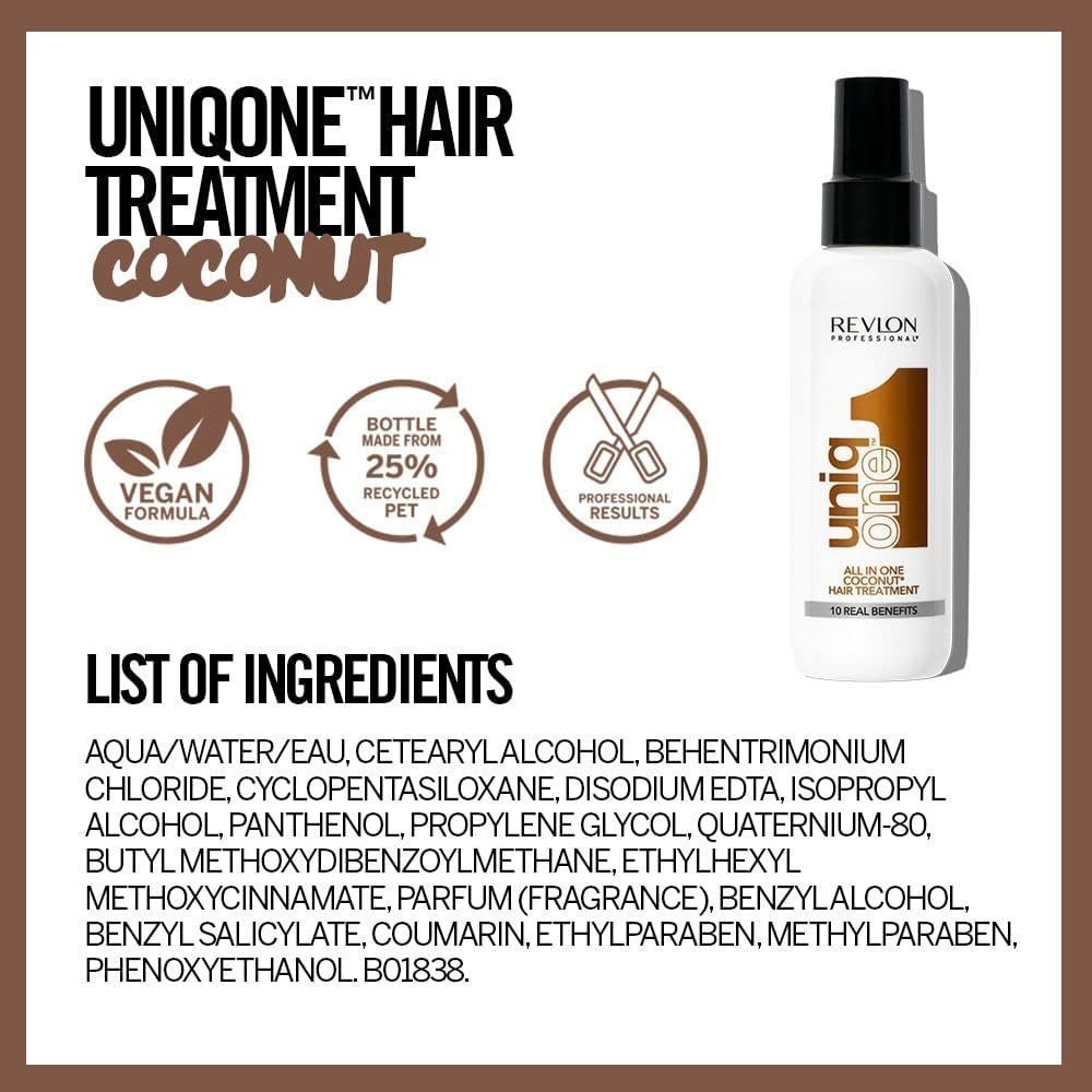 REVLON PROFESSIONAL Uniqone Coco Hair Treatment, Coconut Fragrance – 150 ml - Image 4