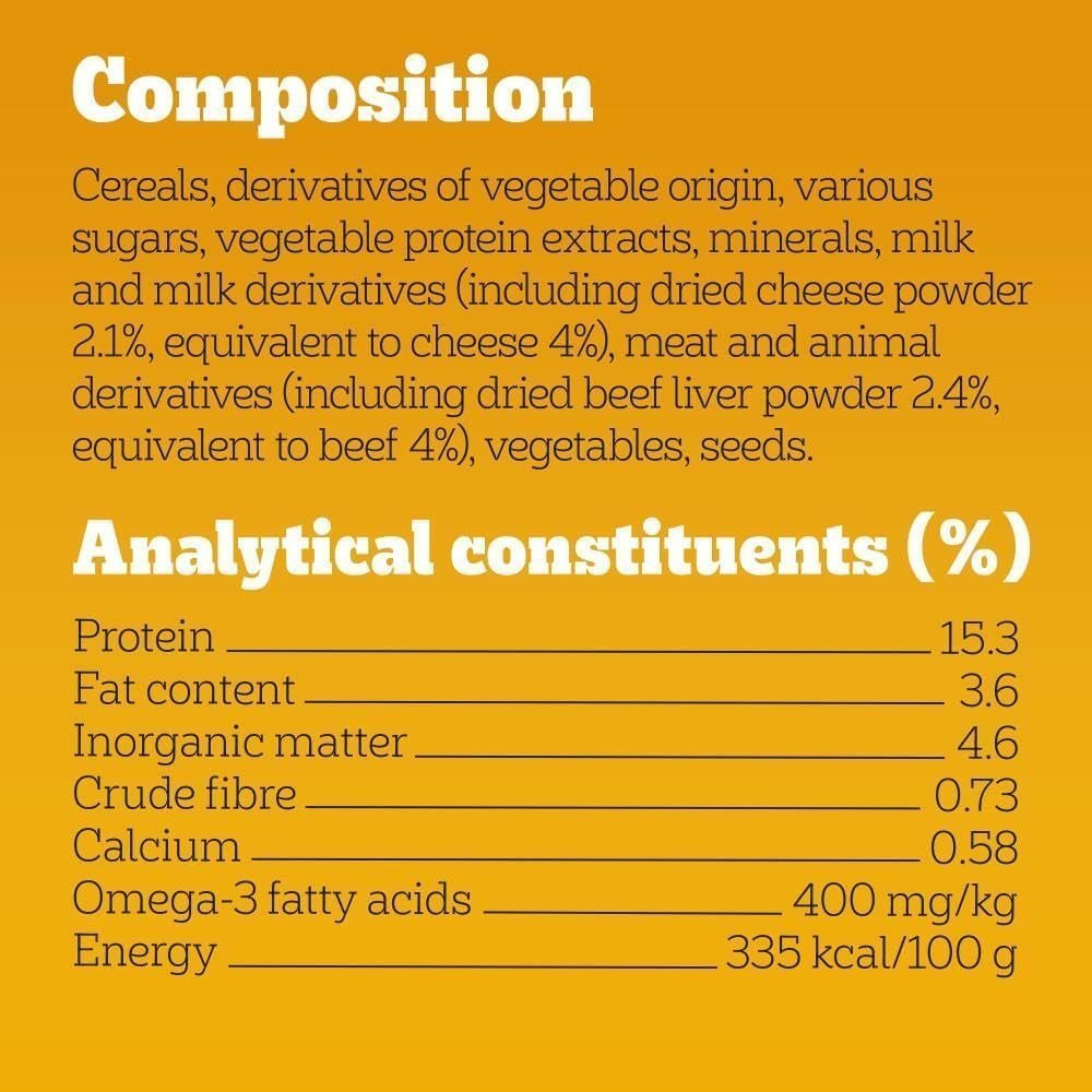 Pedigree Tasty Minis 8 x 140 g Bags, Dog Training Treats, Cheesy Nibbles with Cheese and Beef Flavouring - Image 5