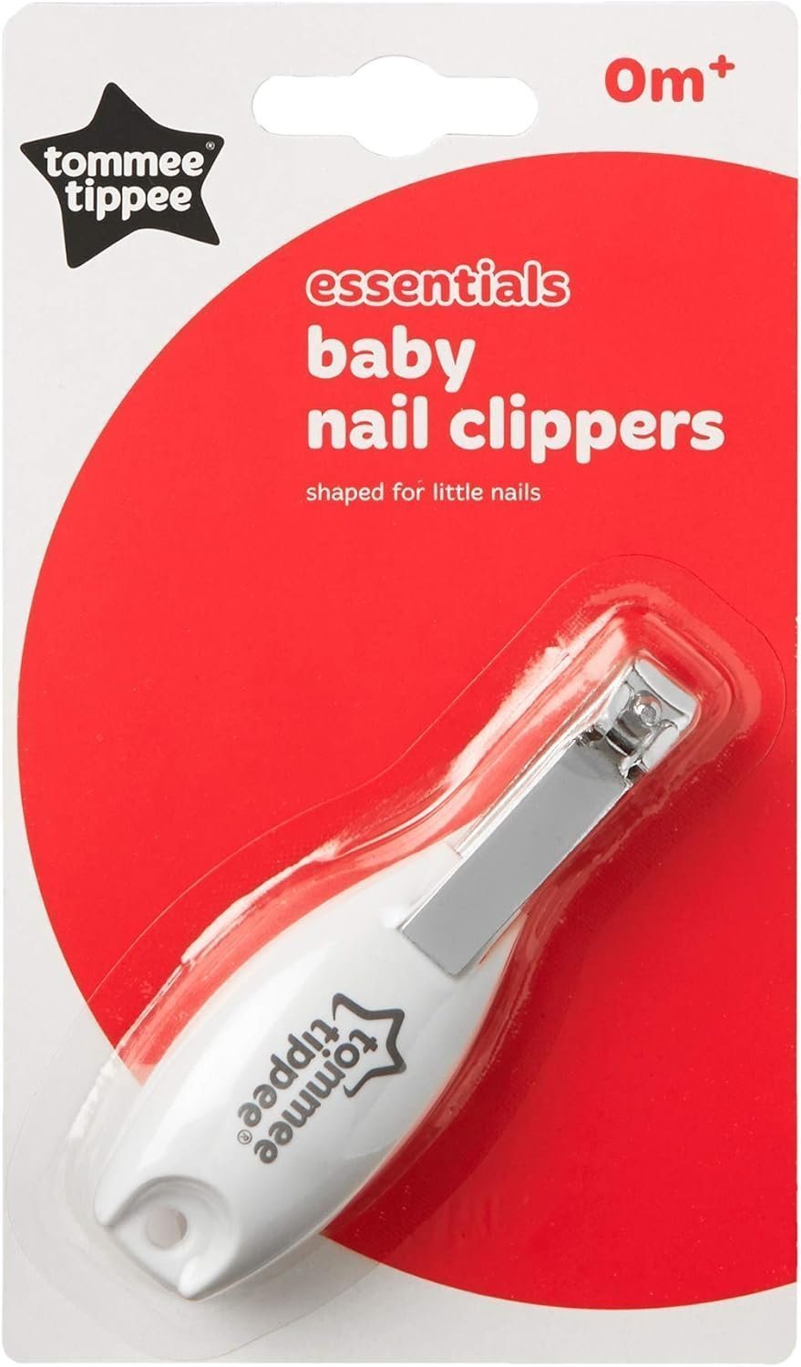 Tommee Tippee Essentials Baby Nail Clippers, Rounded Edges and Moulded Handle, 0m+, White - Image 2
