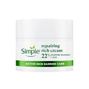 Simple Repairing Rich Face Cream facial moisturiser with 22% ceramide boosters - sensitive skin 50 ml