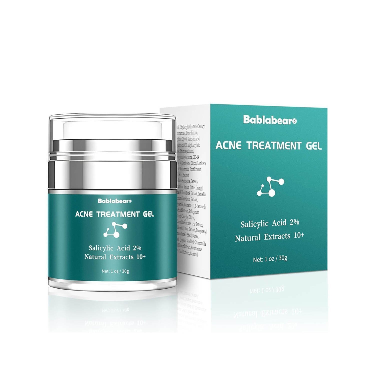 2% Salicylic Acid Acne Treatment Cream for face Back/Butt/Body,Spot Treatment for Pimples, For women and men 30g