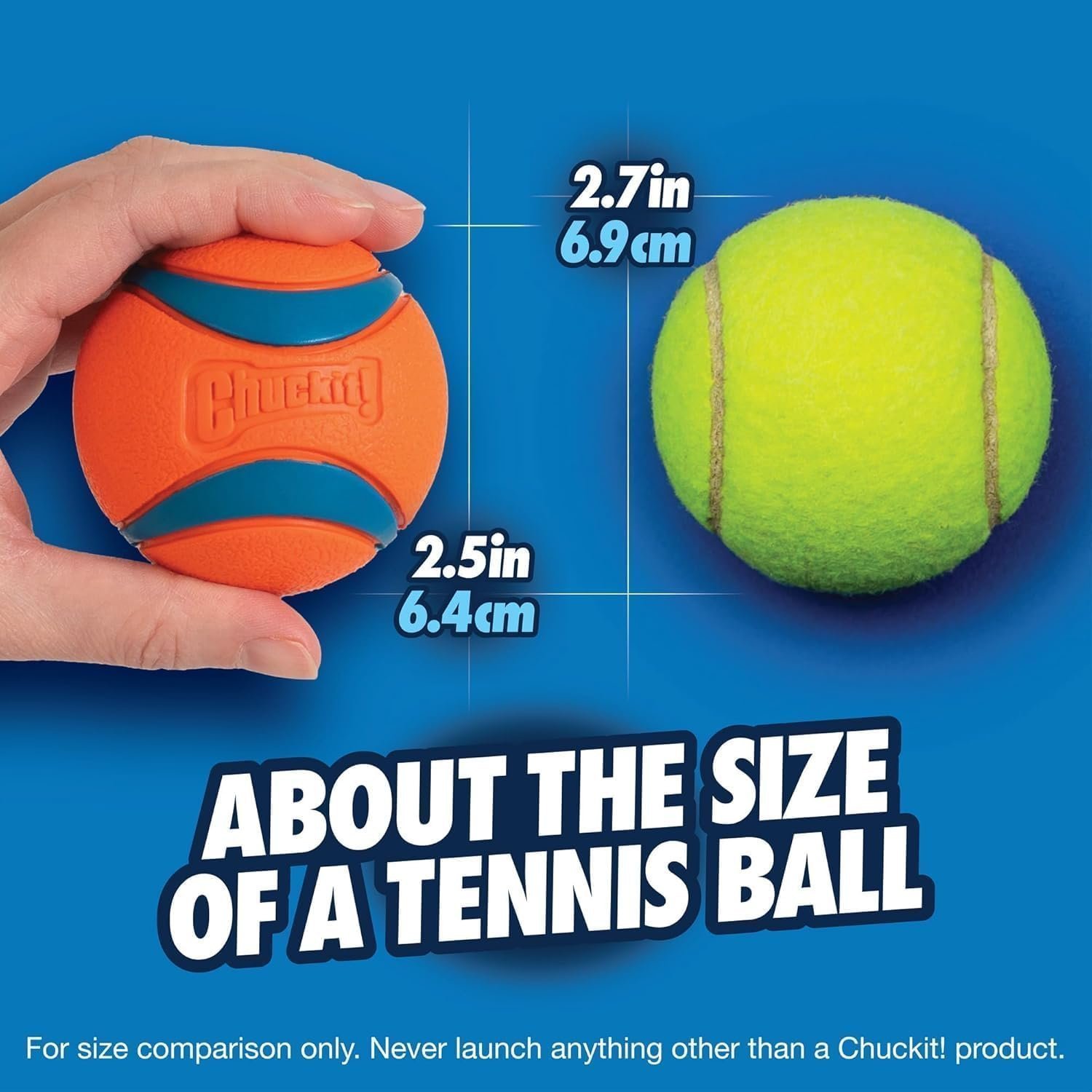 ChuckIt! Ultra Ball Dog Toy, Durable High Bounce Floating Rubber Dog Ball, Launcher Compatible Toy For Dogs, Medium (Pack of 2) - Image 2