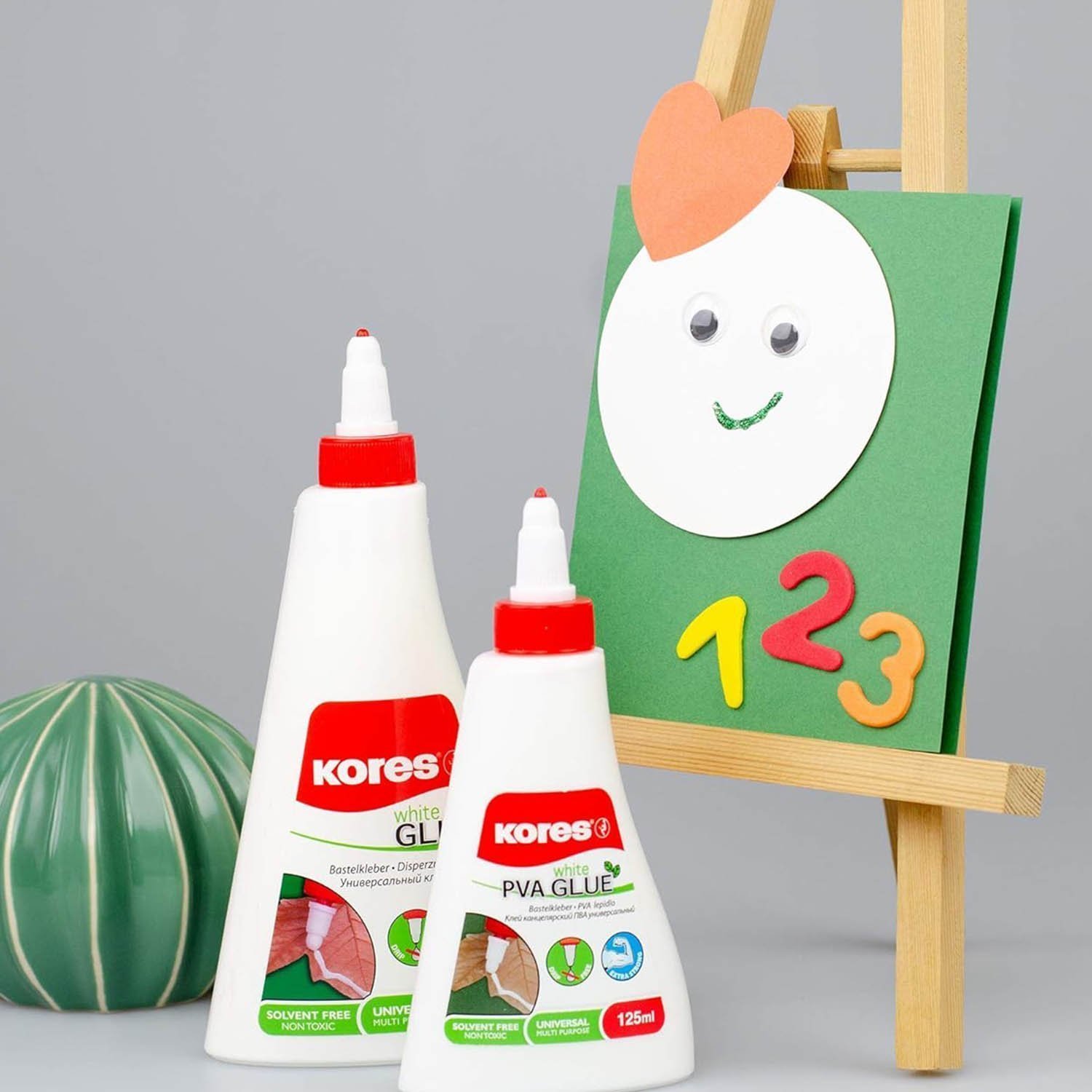 Kores - Strong-Hold White Adhesive Liquid Craft Glue for Kids and Adults - Pack of 1 x 250ml, 250ml, PVA - Image 3