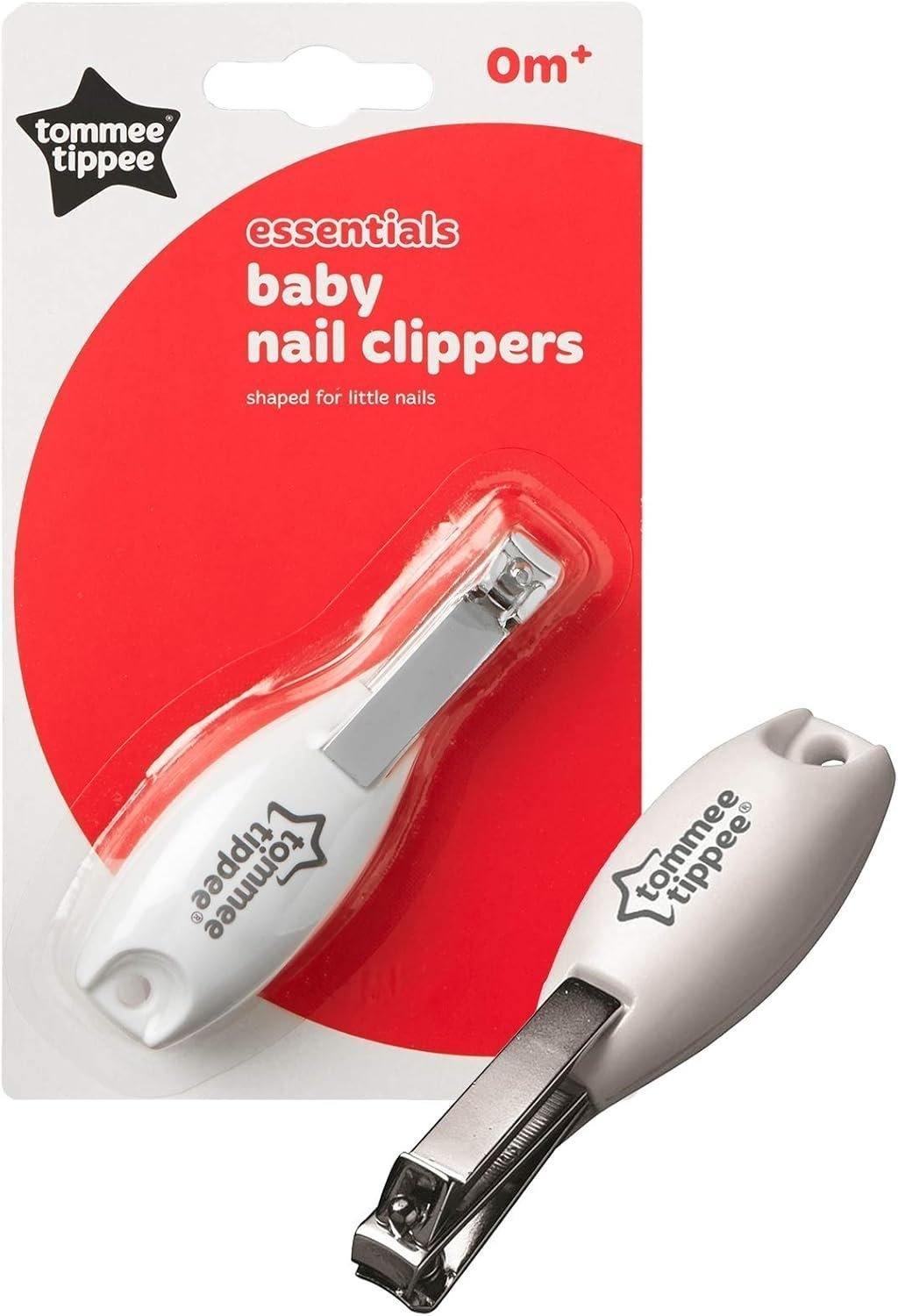 Tommee Tippee Essentials Baby Nail Clippers, Rounded Edges and Moulded Handle, 0m+, White - Image 3