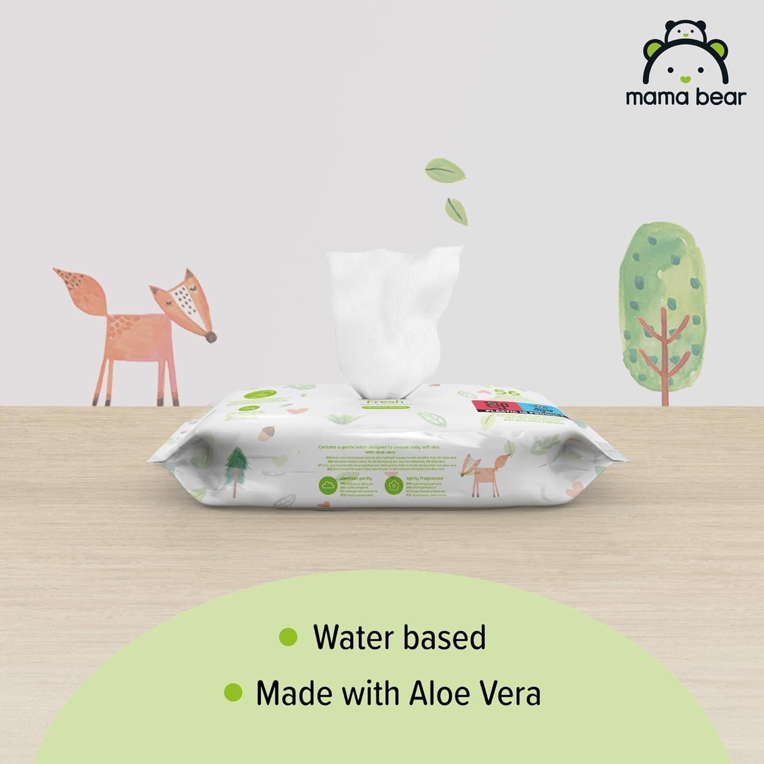 Amazon Brand - Mama Bear Fresh Lightly Fragranced Baby Wipes, 1008 Count (18 Packs of 56), Packaging May Vary - Image 3