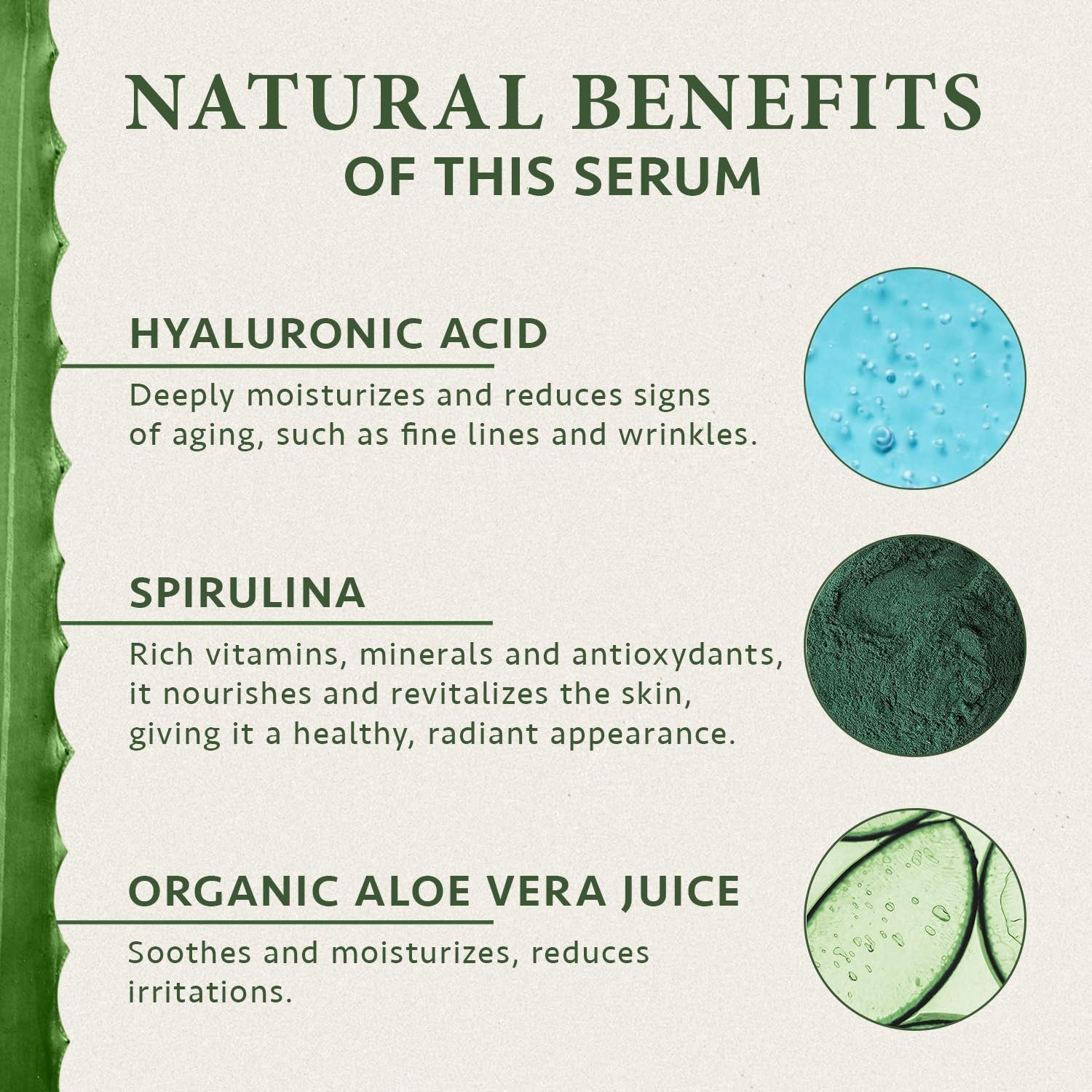 Hyaluronic Acid Serum for Face 100ml, Face Serum Skincare for a Rejuvenated Skin - Collagen Serum for Face with Organic Aloe Vera for Sensitive Skin - Vegan Skin Care by Satin Naturel - Image 7